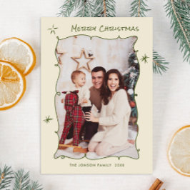 Cartão De Festividades Funky Hand Drawn Foto De Natal