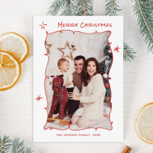 Funky Hand Drawn Foto De Natal