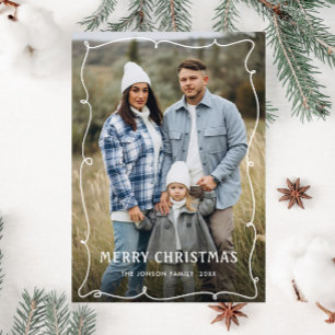 Cartão De Festividades Funky Hand Drawn Foto De Natal