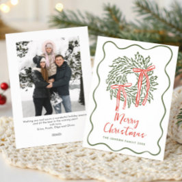 Cartão De Festividades Funky Hand Drawn Foto De Natal