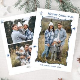 Cartão De Festividades Funky Hand Drawn Scribble Retro Natal 3 Foto