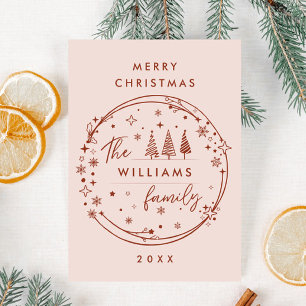 Cartão De Festividades Funky Hand Drawn Whimsical Christmas