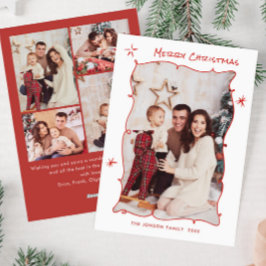 Cartão De Festividades Funky Hand Drawn Whimsical Retro Natal 5 Foto