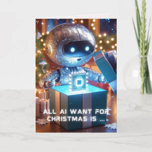 Cartão De Festividades Funny Ai Christmas Chatbot Gift Corporate Business