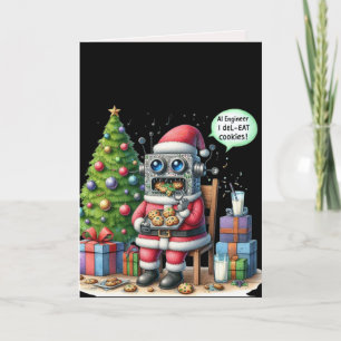 Cartão De Festividades Funny Ai Engenheiro Natal Chatbot Corporativo