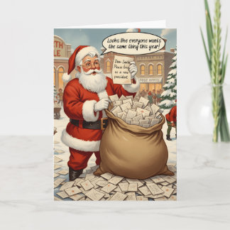 Cartão De Festividades Funny Anti Trump Christmas Card New President
