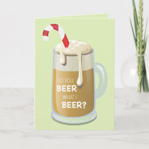 Cartão De Festividades Funny beer Christmas card