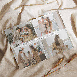 Cartão De Festividades Funny belated Christmas family photo