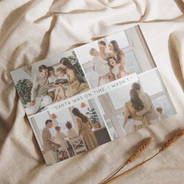 Cartão De Festividades Funny belated Christmas family photo (Criador carregado)