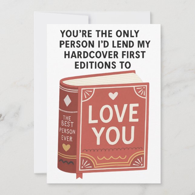 Cartão De Festividades Funny Bookish Birthday card perfect for book lover (Frente)