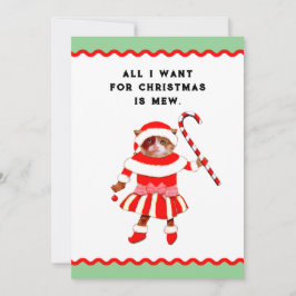 Cartão De Festividades Funny Cat Christmas