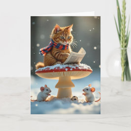 Cartão De Festividades Funny cat Xmas card