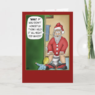 Cartão De Festividades Funny Christmas Cards: Bathroom Break