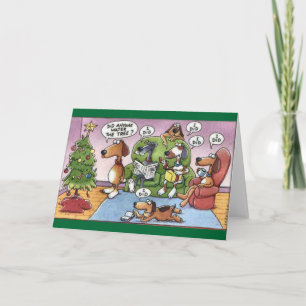 Cartão De Festividades Funny Christmas Dog Card