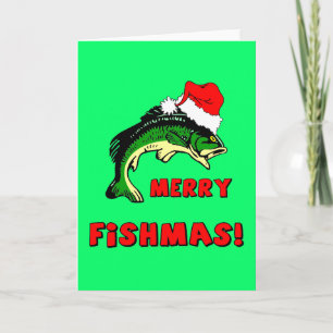 Cartão De Festividades Funny Christmas fishing