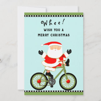 Cartão De Festividades Funny Cycling Cyclist Christmas