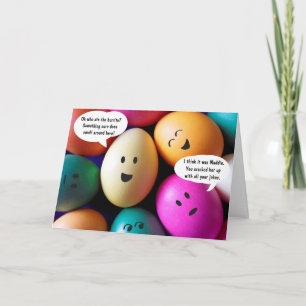 Cartão De Festividades Funny Easter Eggs Greeting Card
