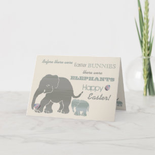 Cartão De Festividades Funny Elephants Typographic Slogan Vintage