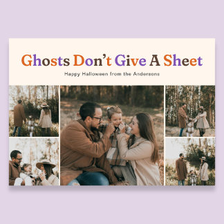 Cartão De Festividades Funny Ghosts Dont Give A Sheet Halloween Photo
