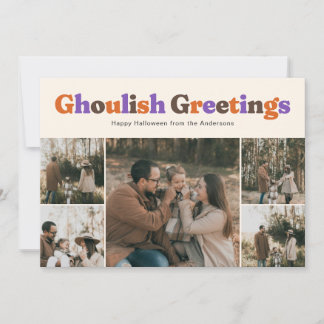 Cartão De Festividades Funny Ghoulish Greetings Halloween Photo