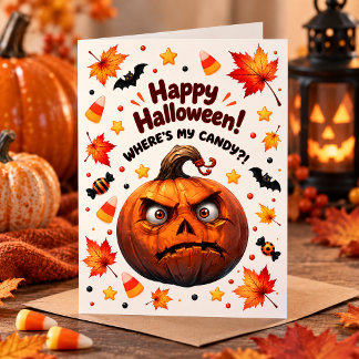 Cartão De Festividades Funny Halloween Greeting Card
