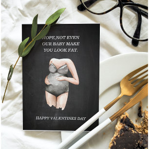 Cartão De Festividades Funny Happy Pregnant Valentines Day Gift