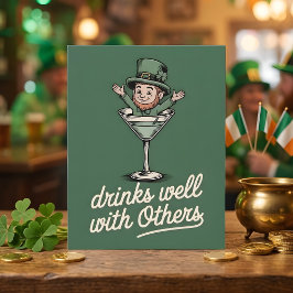 Cartão De Festividades Funny Irish Drinking Buddy Party Card