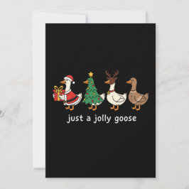 Cartão De Festividades Funny "Just a Jolly Goose" Cute Cartoon Christmas
