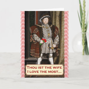 Cartão De Festividades Funny King Henry VIII Valentine's Day