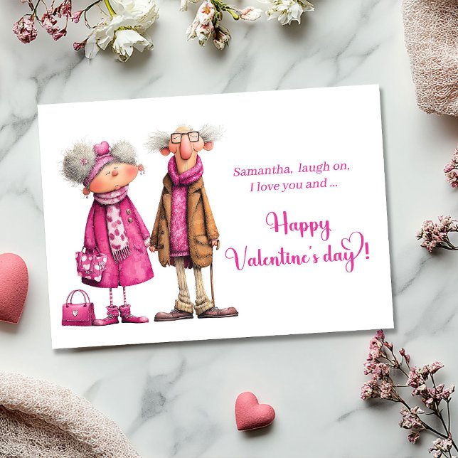 Cartão De Festividades Funny Love Couple Valentine Card Playful Humor (Funny Love Couple Valentine Card Playful Humor)