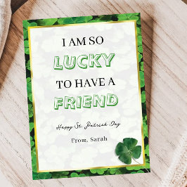 Cartão De Festividades Funny Lucky Friend St. Patrick’s Day Greeting Card