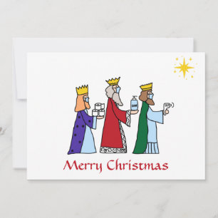 Cartão De Festividades Funny Merry Christmas Three Kings Greeting