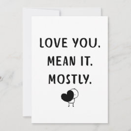 Cartão De Festividades Funny Minimalist Love Quote Design