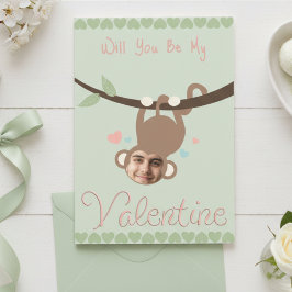 Cartão De Festividades Funny Monkey Photo Valentine Card