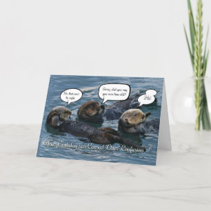 Cartão De Festividades Funny Otter Birthday Card