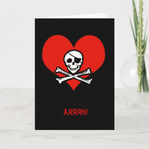 Cartão De Festividades Funny Pirate Me Heartie Valentine Card