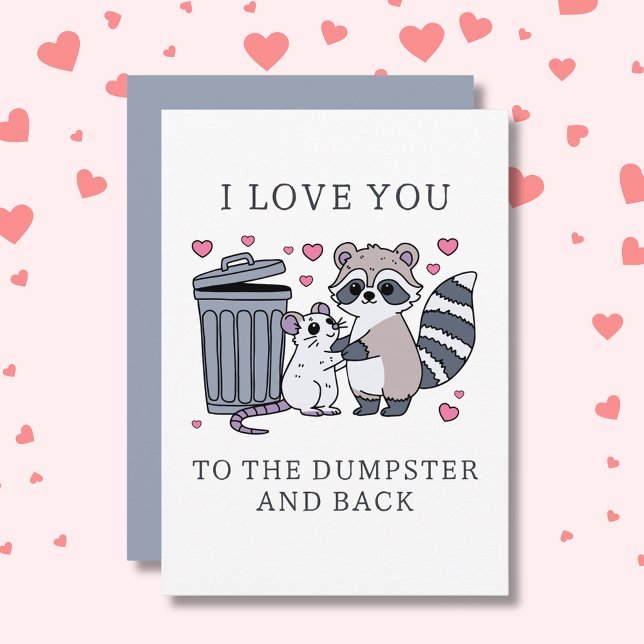 Cartão De Festividades Funny Raccoon Valentines Day (Funny Raccoon Valentines Day Holiday Card)
