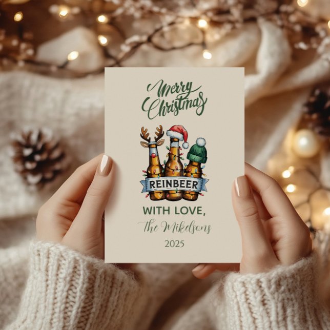 Cartão De Festividades Funny Reinbeer Christmas (Criador carregado)