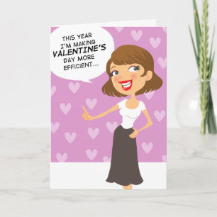 Cartão De Festividades Funny Simplify Valentines Day Greeting Card