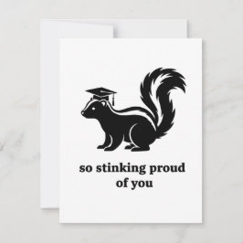 Cartão De Festividades Funny Skunk Graduation Card So Stinking Proud