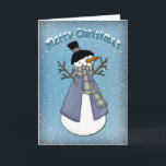 Cartão De Festividades Funny Snowman<br><div class="desc">Esta design engraçada e caprichosa com bonitinho bonitinho de neve é um design excelente para seus cartões de natal :) Vocês família e amigos vão gostar deste lindo desenho. Se você quiser alterar a cor ou a fonte do texto ou talvez adicionar uma imagem ao dentro ou à parte traseira...</div>