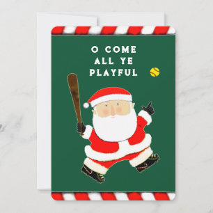 Cartão De Festividades funny Softball holiday cards
