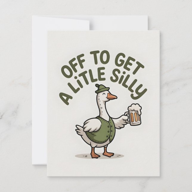 Cartão De Festividades Funny St Patrick’s Day Goose Card (Frente)