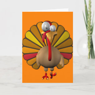 Cartão De Festividades Funny Thanksgiving Turkey