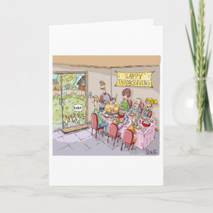 CARTÃO DE FESTIVIDADES FUNNY THANKSGIVING - TURKEY KIDS