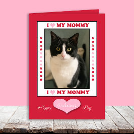 Cartão De Festividades Funny Valentine Day from Cat to Meowmy Your Photo