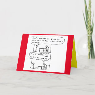 Cartão De Festividades Funny Work Christmas Party Cartoon Joke