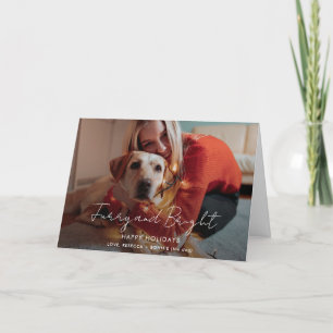 Cartão De Festividades Fúria e Bright Foto manuscrita Natal