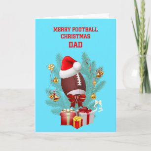 Cartão De Festividades Futebol de Natal pai