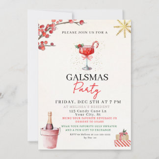 Cartão De Festividades Gal Christmas Party Invite
